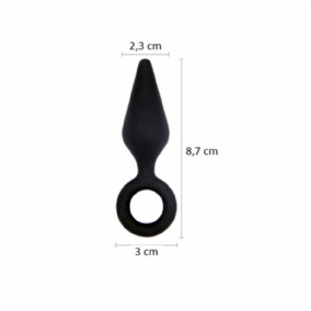 8,7 cm Halkalı Silikon Anal Tıkaç (Plug