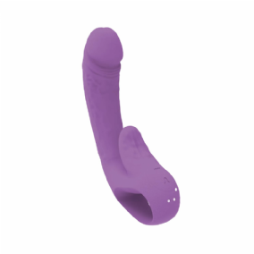 Çift Motorlu ısıtmalı Modern Rabbit Vibrator Mor