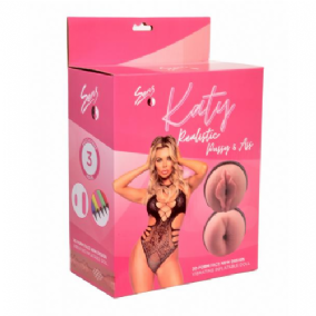 KATY Realistik Vajina ve Anüs Titreşimli Saçlı Şişme Manken