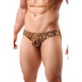 Leopar Desenli Erkek Slip - MS7483